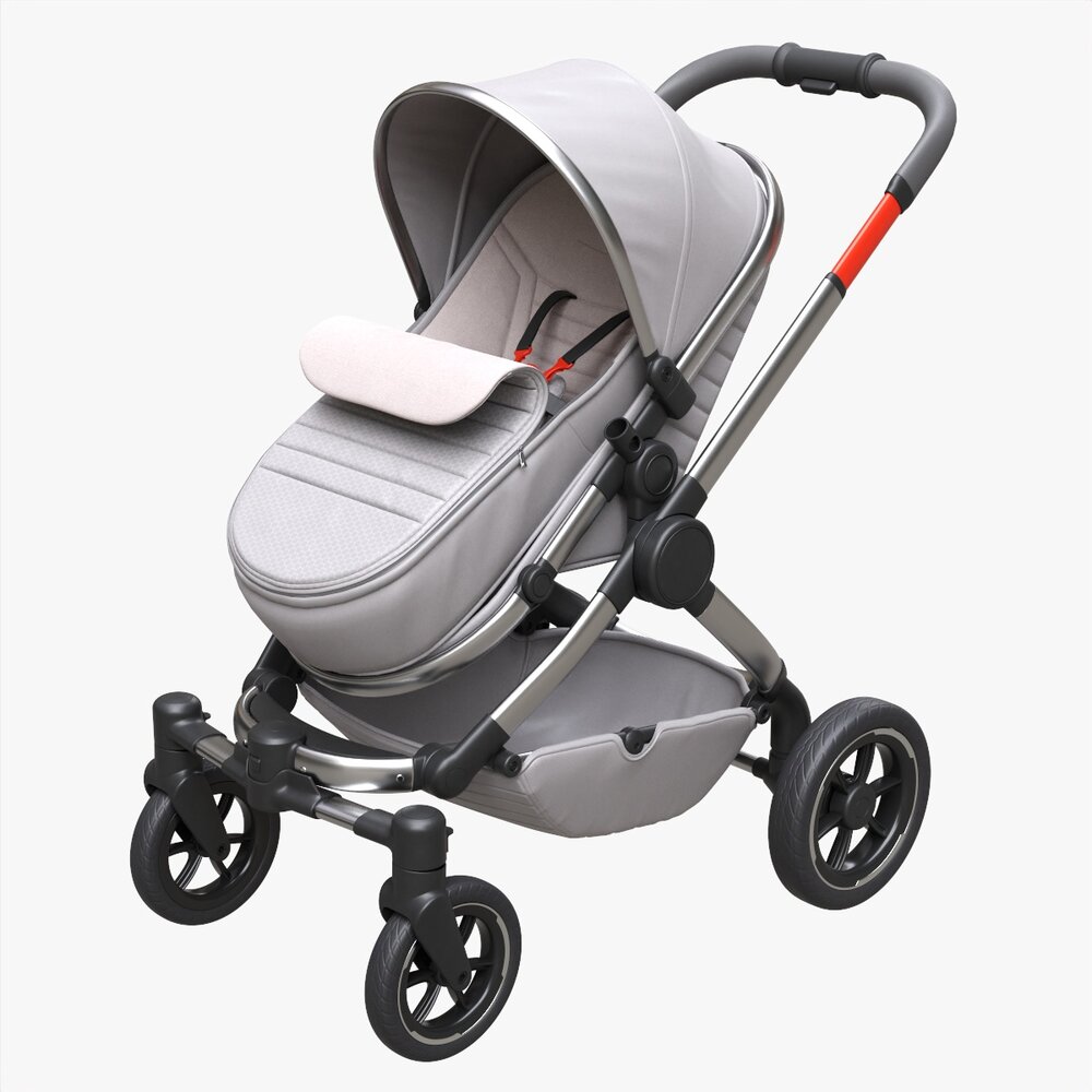 Baby Stroller 04 3D model