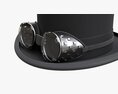 Black Top Hat With Googles 3D 모델 