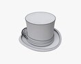 Black Top Hat With Googles Modelo 3D