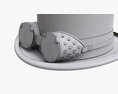 Black Top Hat With Googles 3D модель