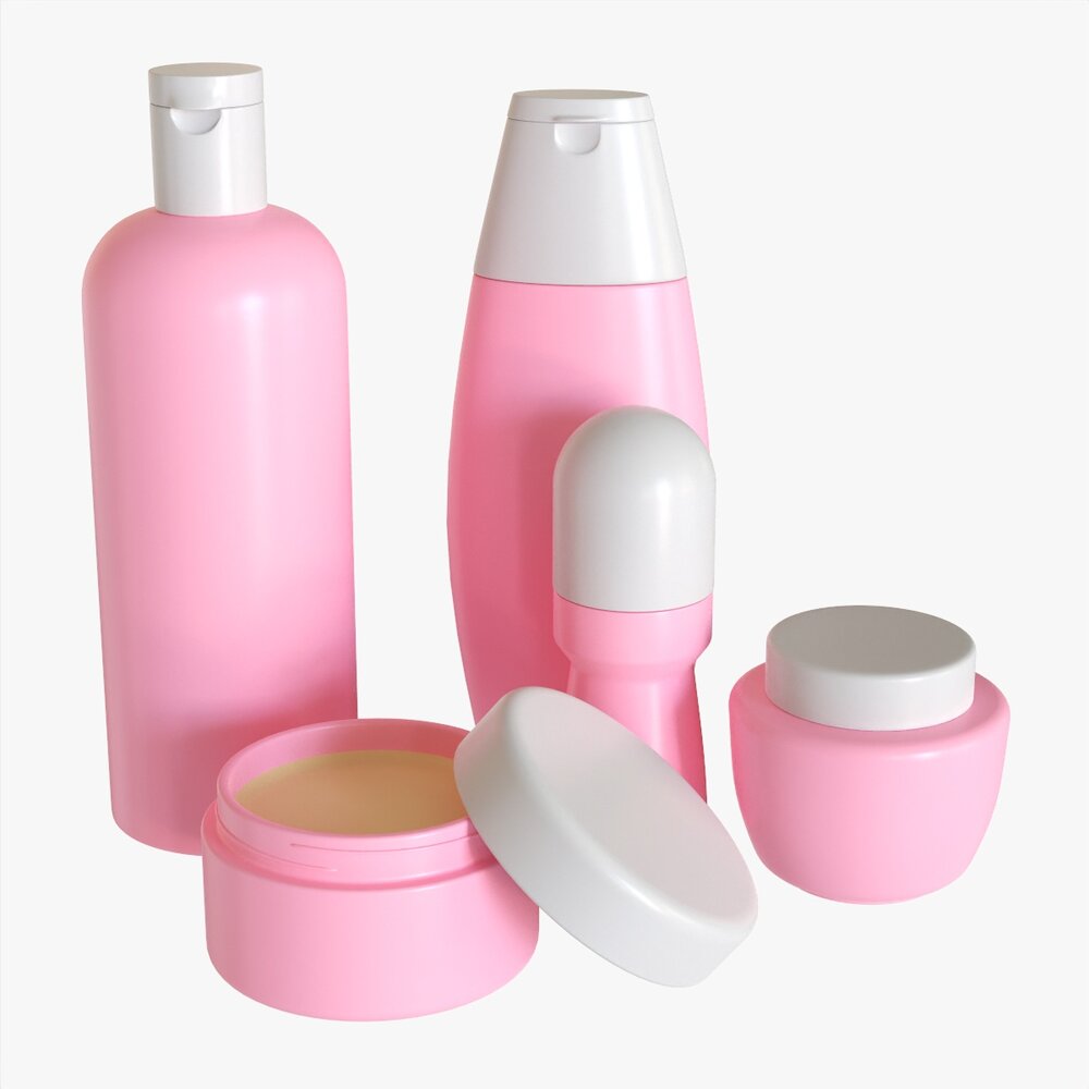 Body And Hair Care Set 3D 모델 