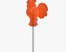 Sugar Lollipop Made In The Shape Of Cockerel 3D 모델 
