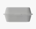 Compostable Take-Away Container Closed 3D模型