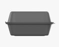 Compostable Take-Away Container Closed Gray Modelo 3d
