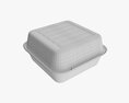 Compostable Take-Away Container Closed Gray 3d model