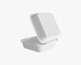 Compostable Take-Away Container Open 3d model