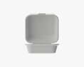 Compostable Take-Away Container Open 3D-Modell