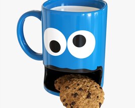 Cup With Two Cookies 3D-Modell