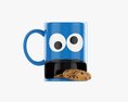 Cup With Two Cookies Modèle 3d
