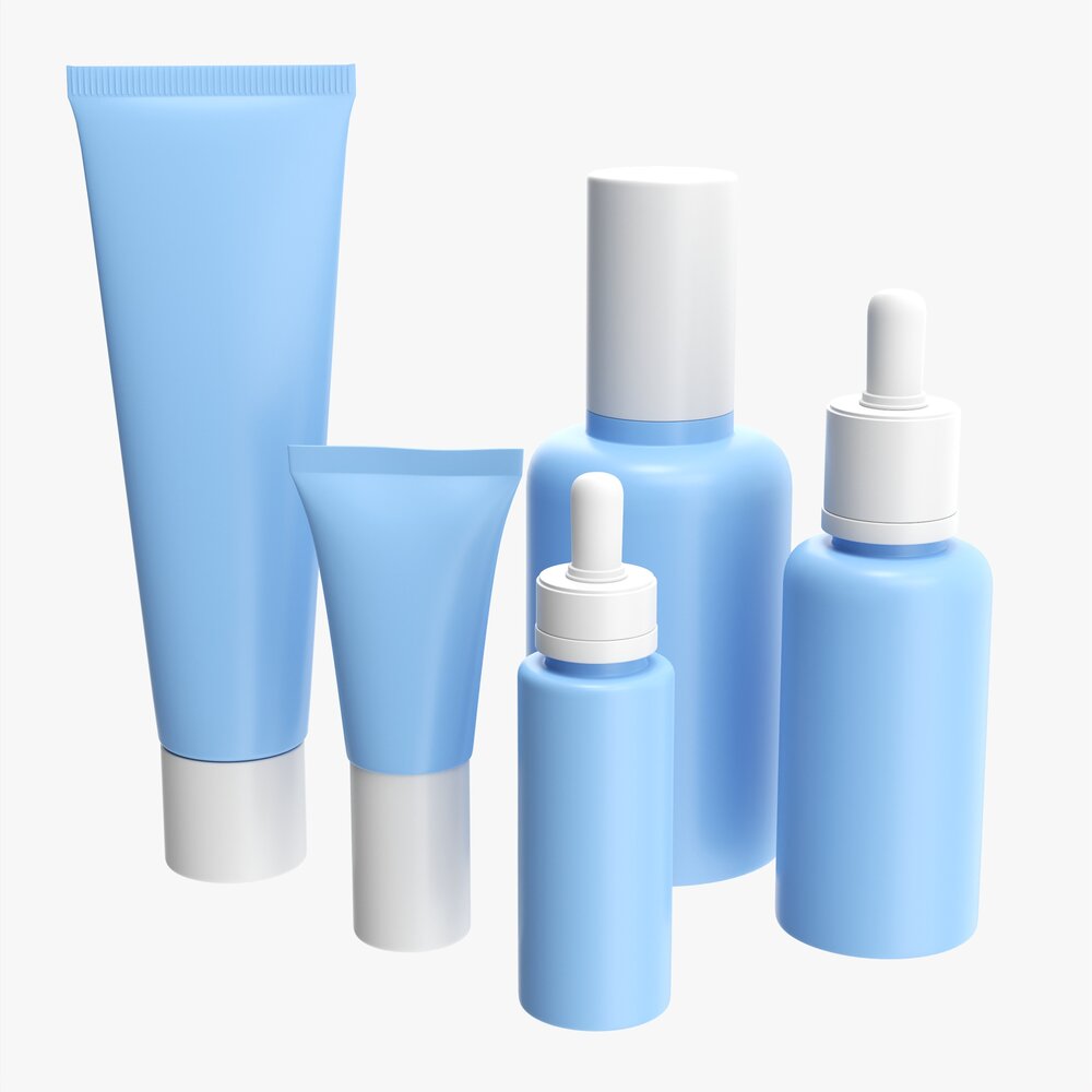 Day Face Care Lux Set Mockup 3Dモデル
