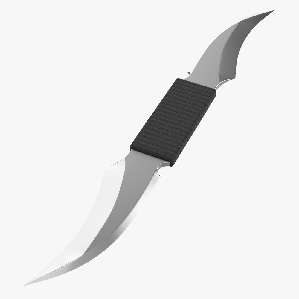 Double Bladed Throwing Knife 3D-Modell