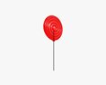 Red Big Candy Lollipop Modèle 3d