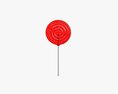 Red Big Candy Lollipop 3D модель