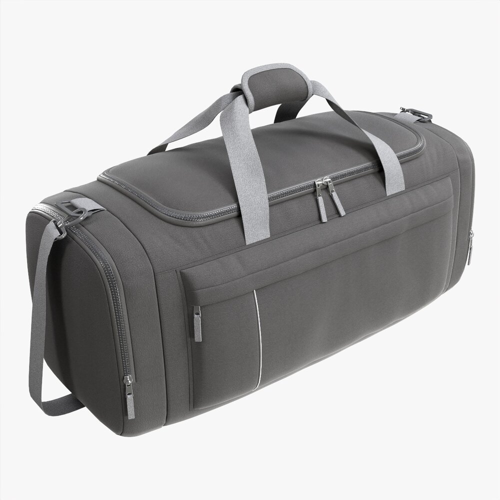 Duffel Travel Sport Bag Dark Gray 3D model