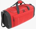 Duffel Travel Sport Bag Red Black Modelo 3d