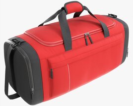Duffel Travel Sport Bag Red Black 3D-Modell