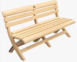 Faux Wood Bench 3D 모델 