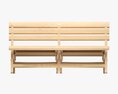 Faux Wood Bench Modèle 3d