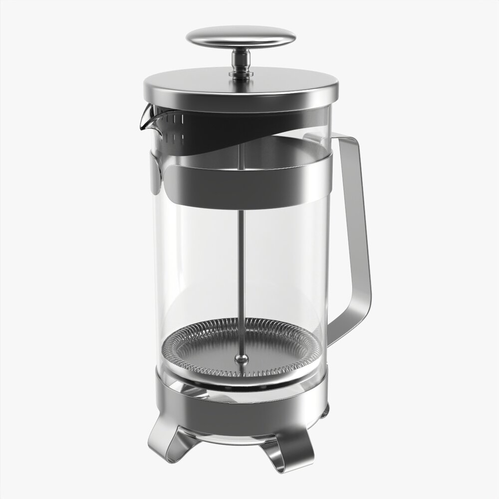 French Press Coffee Maker 3D 모델 