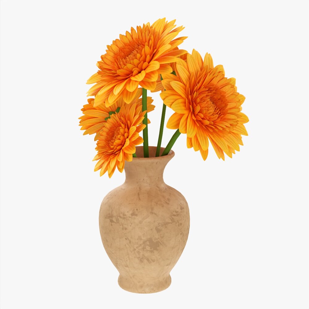 Gerbera In Vase V1 3D model