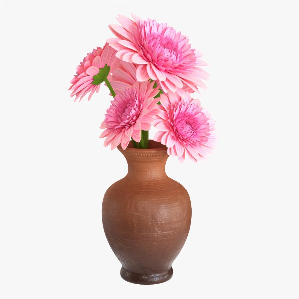 Gerbera In Vase V2 3d model