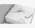 Gift Boxes Wrapped With Bow Red White 3D 모델 