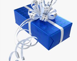 Gift Box With Ribbon 01 Modello 3D