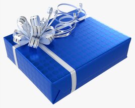 Gift Box With Ribbon 02 Modello 3D