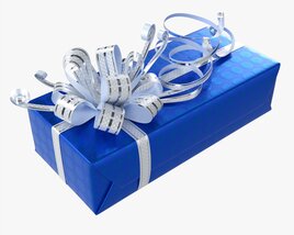 Gift Box With Ribbon 03 3D model