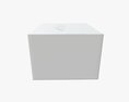 Package Blank White Closed Large Mock Up Modello 3D