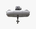 Inflatable Boat 02 Camouflage With Outboard Boat Motor 3d model