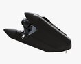 Inflatable Boat 03 Black With Outboard Boat Motor Modelo 3D