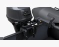 Inflatable Boat 03 Black With Outboard Boat Motor 3D模型