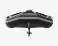 Inflatable Boat 03 Black With Outboard Boat Motor 3d model