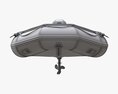 Inflatable Boat 03 Black With Outboard Boat Motor 3D模型