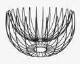 Iron Suspended Wire Basket 3d model