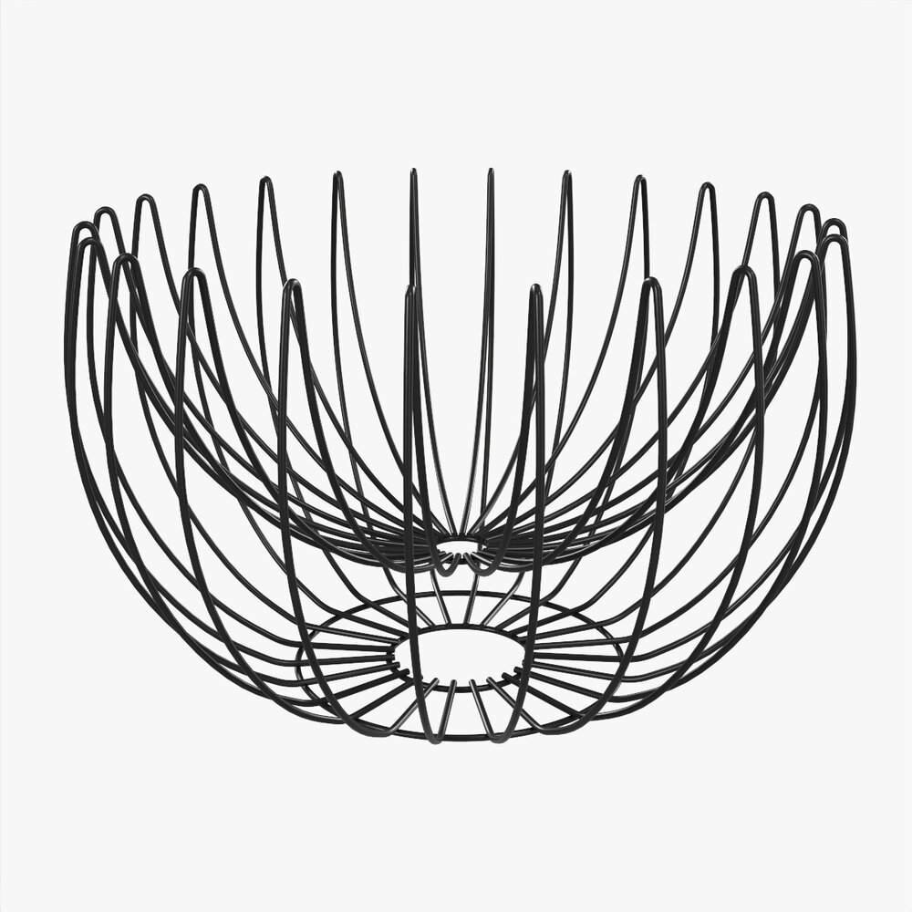 Iron Suspended Wire Basket Modelo 3d