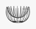 Iron Suspended Wire Basket Modello 3D