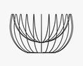 Iron Suspended Wire Basket Modèle 3d