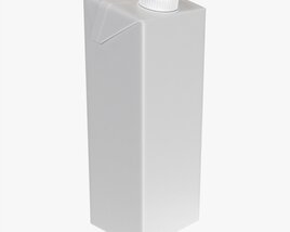 Juice Cardboard 1000 Ml Packaging Mockup 3Dモデル