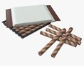 Blank Package With Waffle Rolls 3d model
