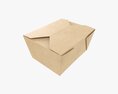 Kraft Paper Take-Away Container Closed 3Dモデル