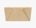 Kraft Paper Take-Away Container Closed 3D 모델 
