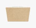 Kraft Paper Take-Away Container Closed Modello 3D