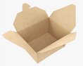 Kraft Paper Take-Away Container Open 3D 모델 
