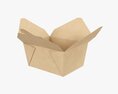 Kraft Paper Take-Away Container Open Modèle 3d