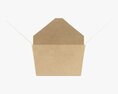 Kraft Paper Take-Away Container Open 3D 모델 