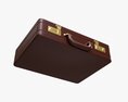 Leather Briefcase Closed 3D 모델 