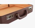 Leather Briefcase Open Modèle 3d