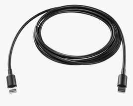Lightning Cable Double Sided Black Modelo 3D